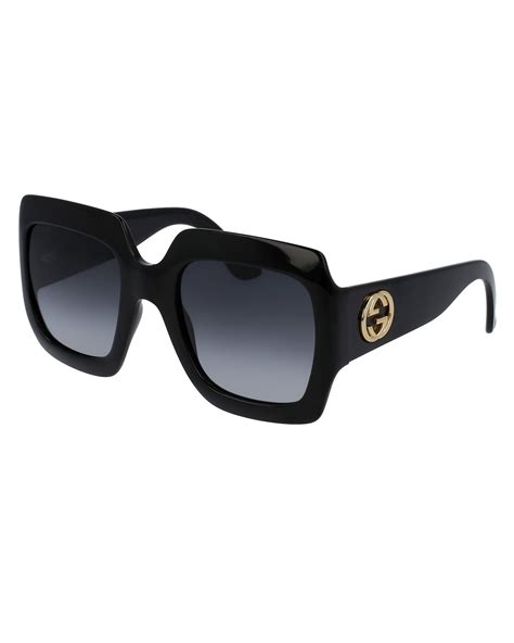 gucci grey square sunglasses|Gucci oversized black square eyeglasses.